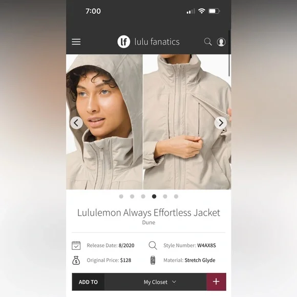 Lululemon Always Effortless Jacket
Dune - Picture 9 of 10